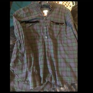 Cute j crew plaid shirt
